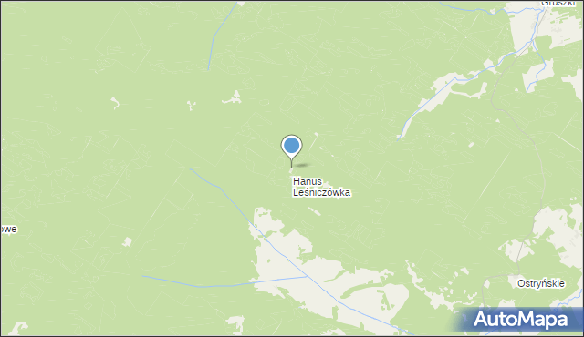 mapa Hanus Gajówka, Hanus Gajówka na mapie Targeo